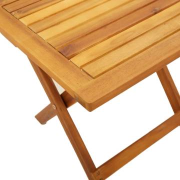 Sun Loungers Set with Table - Red Solid Acacia Wood