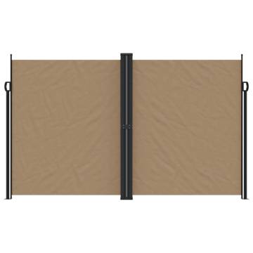 Retractable Side Awning Taupe 200x600 cm - Privacy Screen