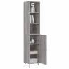 Stylish Grey Sonoma Highboard - 34.5x34x180 cm Engineered Wood