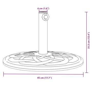 12 kg Parasol Base for Ø38 / 48 mm Poles - Strong & Stylish