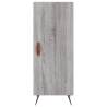 Stylish Grey Sonoma Highboard - 34.5x34x180 cm Engineered Wood