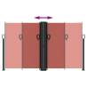 Retractable Side Awning Terracotta 140x600 cm - Privacy Screen