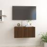 Hanging TV Cabinet Brown Oak 60x30x30 cm Engineered Wood Colour brown oak Quantity in Package 1 