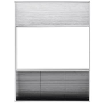 Plisse Insect Screen for Windows - 60x80 cm Aluminium Shade