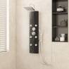 Shower Panel Unit Glass 25x47.5x130 cm Black Colour black 