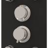 Stylish Black Shower Panel Unit - 25x47.5x130 cm