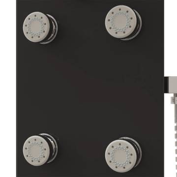 Stylish Black Shower Panel Unit - 25x47.5x130 cm