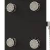 Stylish Black Shower Panel Unit - 25x47.5x130 cm