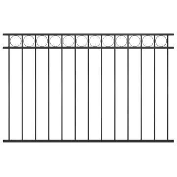 Black Steel Fence Panel 1.7x1m - Durable Garden Security