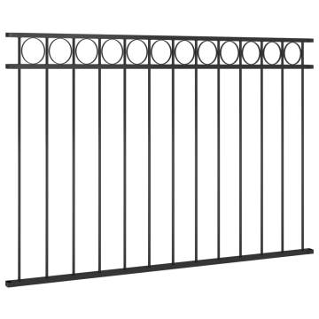 Black Steel Fence Panel 1.7x1m - Durable Garden Security