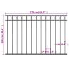 Black Steel Fence Panel 1.7x1m - Durable Garden Security