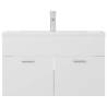 Stylish Sink Cabinet with Built-in Basin - Engineered Wood White