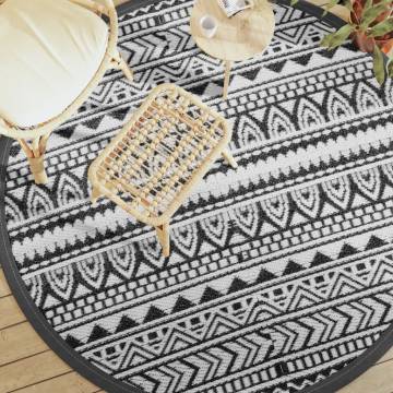 Trendy Outdoor Carpet Black Ø200 cm | Durable & UV Resistant