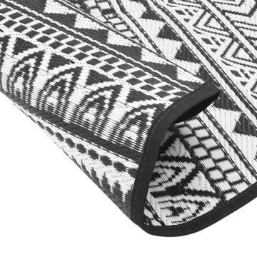 Trendy Outdoor Carpet Black Ø200 cm | Durable & UV Resistant