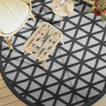 Outdoor Carpet Black Ø200 cm PP - Stylish & Durable