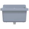 Wall-Mounted Grey Sink Washbasin - 40x40x24 cm Resin