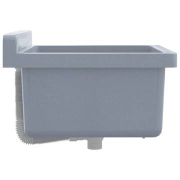 Wall-Mounted Grey Sink Washbasin - 40x40x24 cm Resin