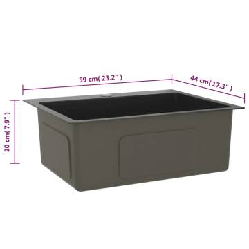 Handmade Black Stainless Steel Kitchen Sink | Hipomarket