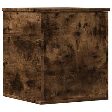 Storage Box Smoked Oak - Durable Engineered Wood 40x42x46 cm