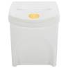 Stackable Garbage Bin Boxes - 4 pcs White 100L Polypropylene