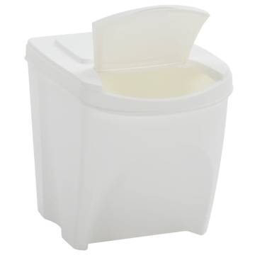 Stackable Garbage Bin Boxes - 4 pcs White 100L Polypropylene