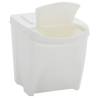 Stackable Garbage Bin Boxes - 4 pcs White 100L Polypropylene