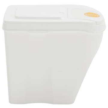 Stackable Garbage Bin Boxes - 4 pcs White 100L Polypropylene