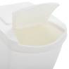 Stackable Garbage Bin Boxes - 4 pcs White 100L Polypropylene