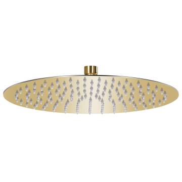 Gold Stainless Steel Rain Shower Head - 30 cm Round