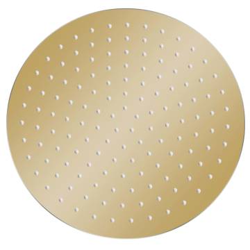 Gold Stainless Steel Rain Shower Head - 30 cm Round