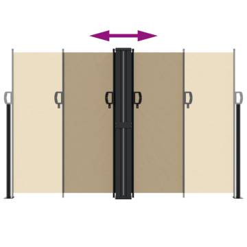 Retractable Side Awning Beige 160x600 cm – Hipomarket UK