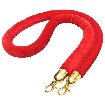 Red & Gold Velvet Stanchion Rope | Elegant Crowd Control