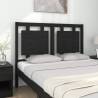 Black Bed Headboard - Solid Pine Wood, 125.5x4x100 cm