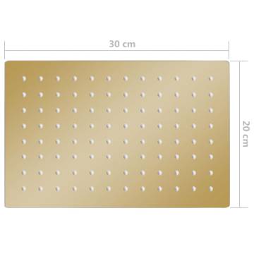 Gold Stainless Steel Rain Shower Head - 30x20 cm | HipoMarket