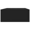 Wall-mounted Drawer Shelf Black - Stylish MDF Storage Solution