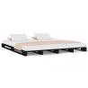 Pallet Bed Black 120x190 cm - Small Double Wood Pine