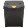 Stackable Garbage Bin Boxes - 75L Polypropylene - 3 pcs Grey