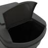 Stackable Garbage Bin Boxes - 75L Polypropylene - 3 pcs Grey