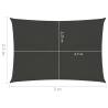 Sunshade Sail 2.5x3 m Anthracite - UV & Mould Resistant