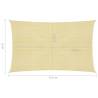 Beige Sunshade Sail 2x4.5 m - UV & Mould Resistant HDPE