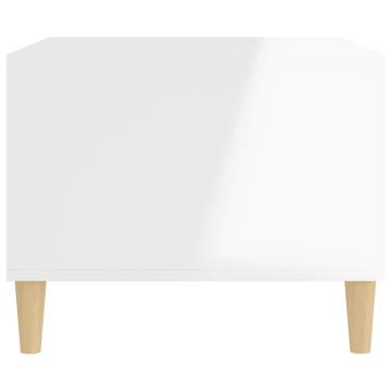 High Gloss White Coffee Table - Modern Design & Storage | Hipomarket