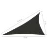 Sunshade Sail Oxford Fabric Triangular 4x5x6.4m Anthracite