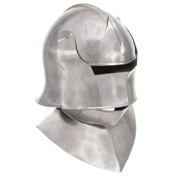 Medieval Knight Helmet Antique Replica LARP Silver Steel