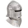 Medieval Knight Helmet Antique Replica LARP Silver Steel Model model 31 