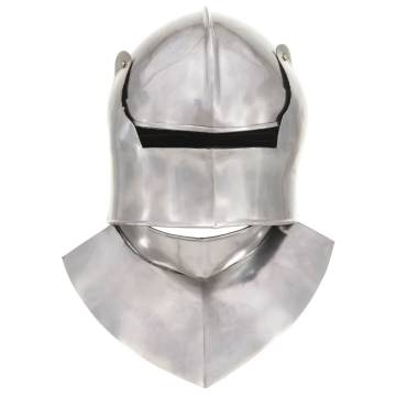 Medieval Knight Helmet Antique Replica LARP Silver Steel