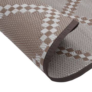 Trendy Brown Outdoor Carpet Ø160 cm - Durable & UV-Resistant