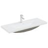 Stylish Sink Cabinet with Basin - White & Sonoma Oak