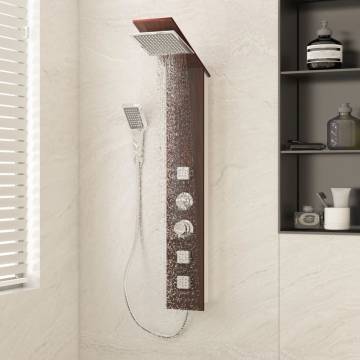 Stylish Brown Glass Shower Panel System | Hipomarket