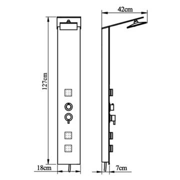 Stylish Brown Glass Shower Panel System | Hipomarket