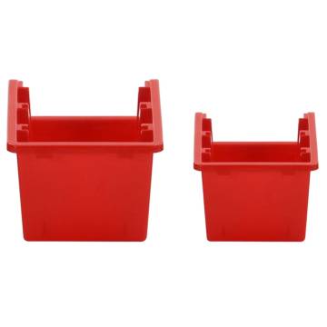 30 Piece Workshop Shelf Set - Red & Black 77x39cm Polypropylene